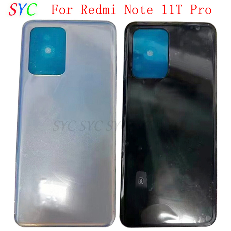 NEW 【Innovative design】Rear Door Battery Cover Housing Case For Xiaomi Redmi Note 11T Pro Back Cover with Logo Repair Parts. 