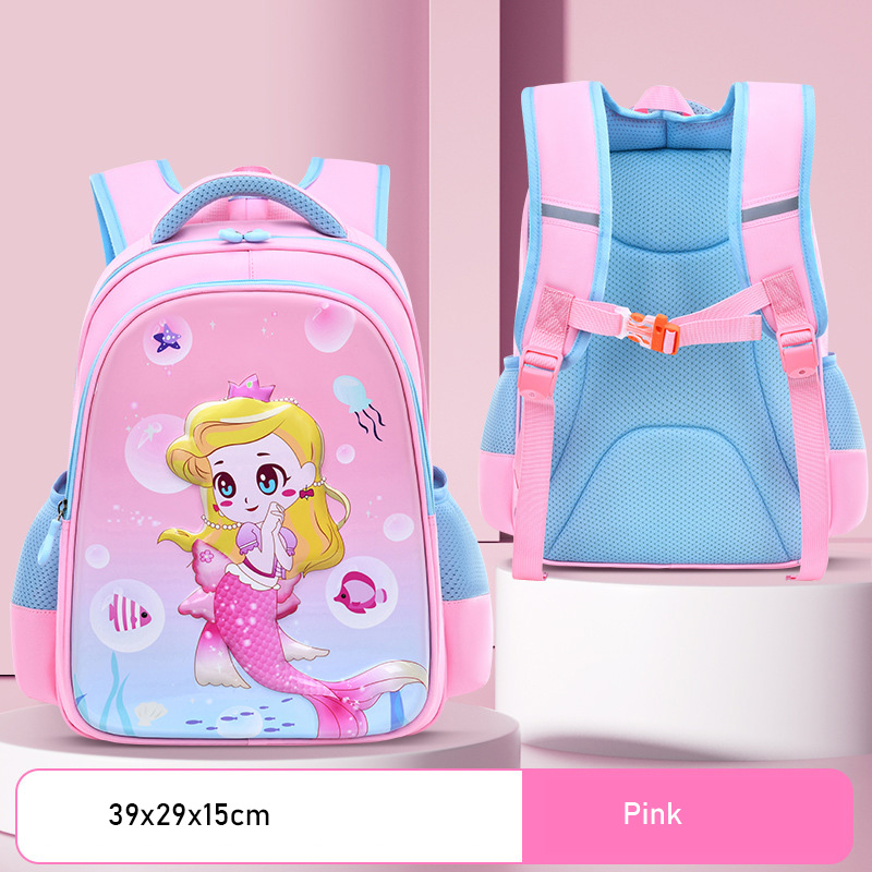 Esspreso New primary school girl's schoolbag lightweight burden-reducing spine-protecting large-capacity waterproof children's backpack for grades 1-6