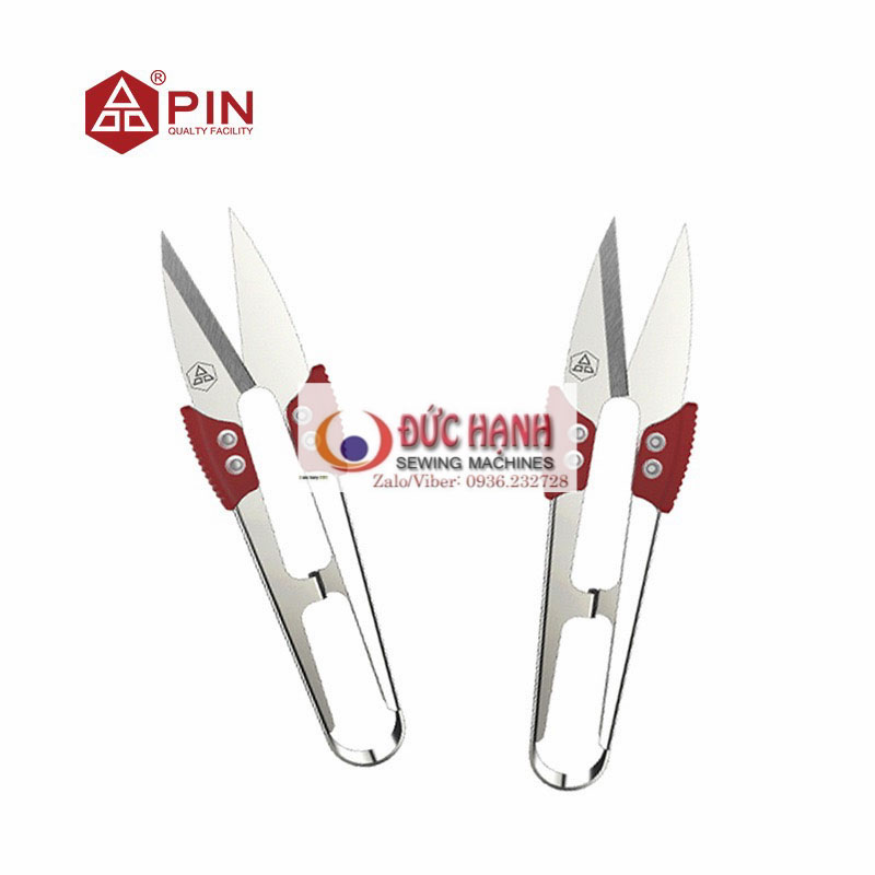 Kéo bấm cắt chỉ tay cầm nhựa đỏ PIN 1433 loại thép không gỉ