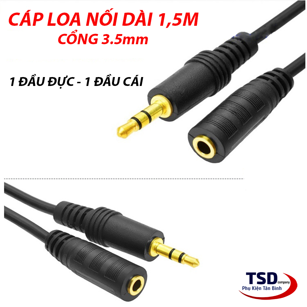 Dây Cáp Loa Nối Dài 1,5M