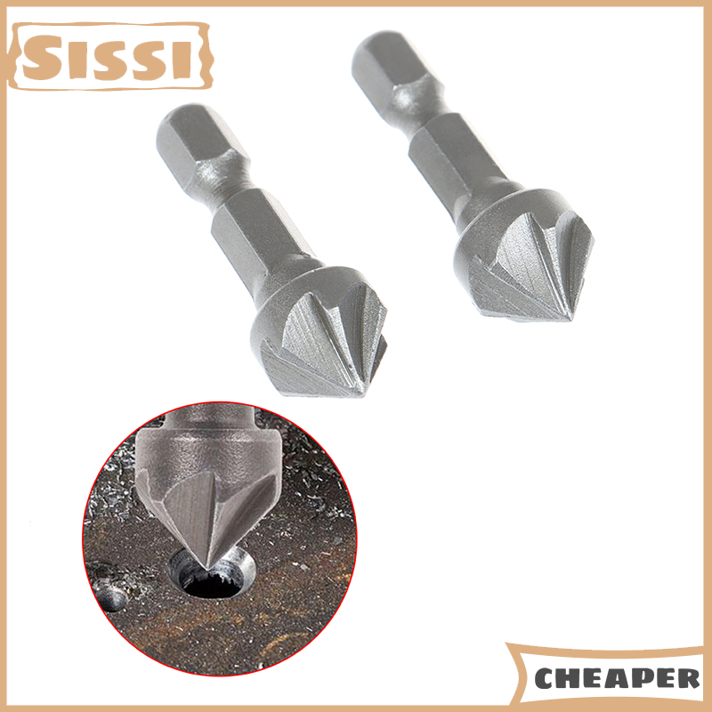 Sissi 6 Flute Countersink Drill Bit Chamfer Cutting Woodworking Tool hexagon handle
