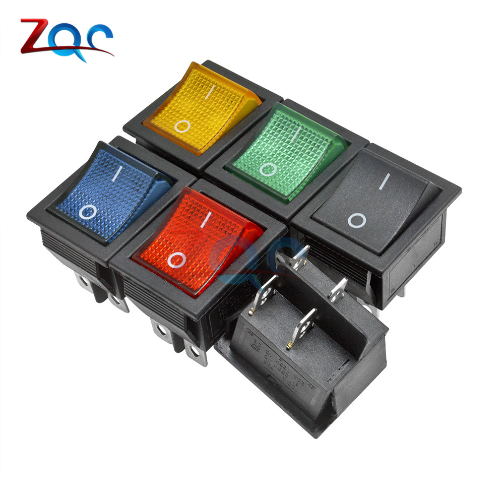 Kcd4 Rocker Switch 【TopazTrove】5pcs KCD4 Rocker Switch Button ON OFF 2 Position 4 Pins 6 ...