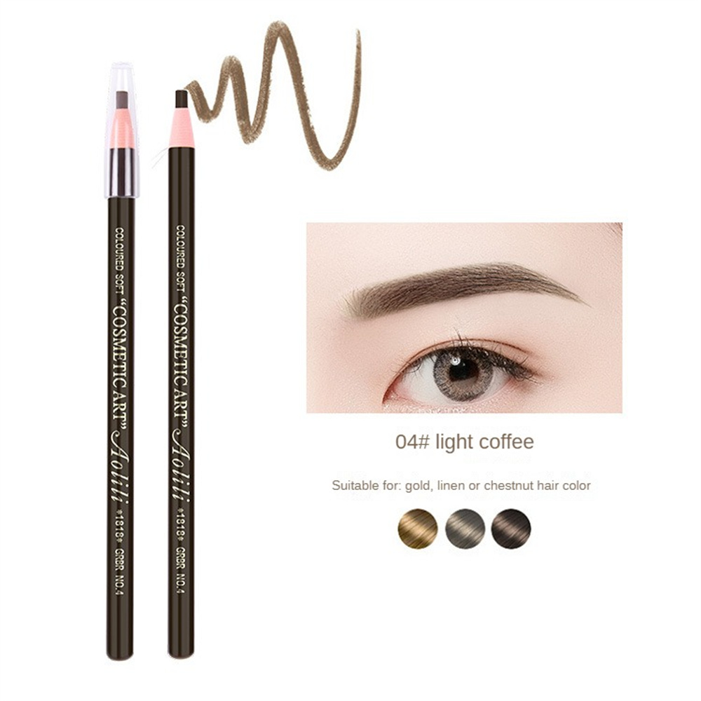 1PC Smooth Eyebrow Pencil Smooth No Makeup Natural Eyebrow Pencil Exquisite Extremely Fine Eyebrow Pencil No Caking