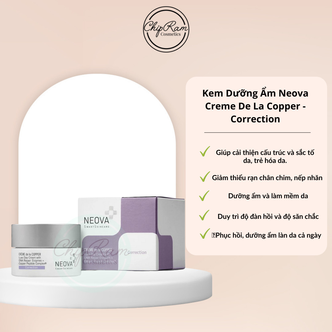 Kem dưỡng ẩm chuyên sâu phục hồi neova creme de la copper correction