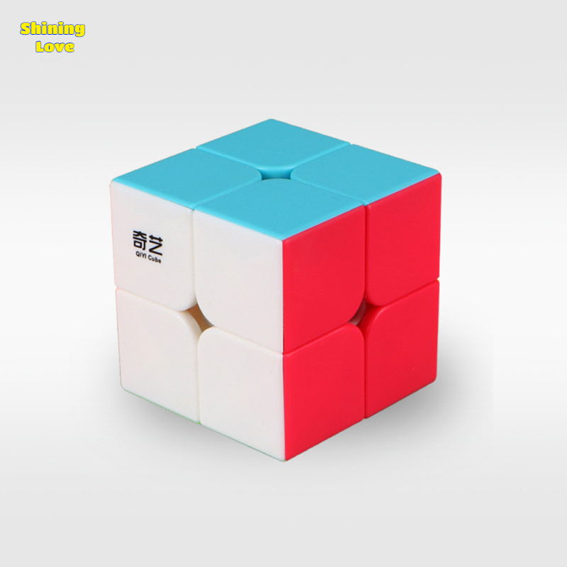 ShiningLove 2x2 Pocket Cube Intelligence Toys Brain Teaser Puzzle Stickerless Magic Cubes For Beginners