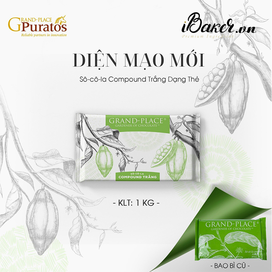 Socola Puratos Compound trắng- 1kg