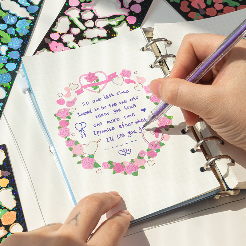 Sticker Rose trang trí Toploader - Be Tiny Stationery