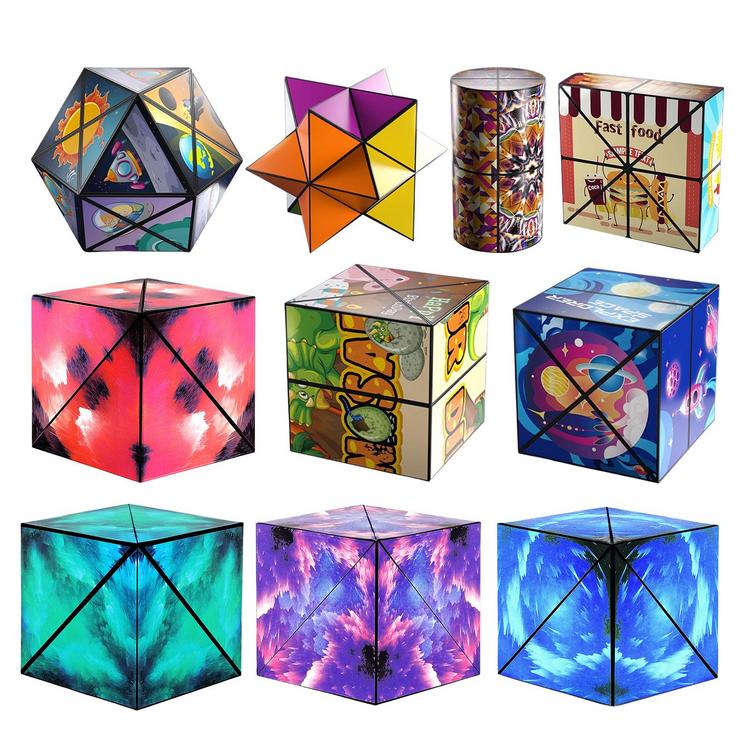 Magic Cube Shape Shifting Magic Fidget Cubes Puzzle Portable Shape Shifting Cube Fidget Cube Sensory Toys for Kids typical