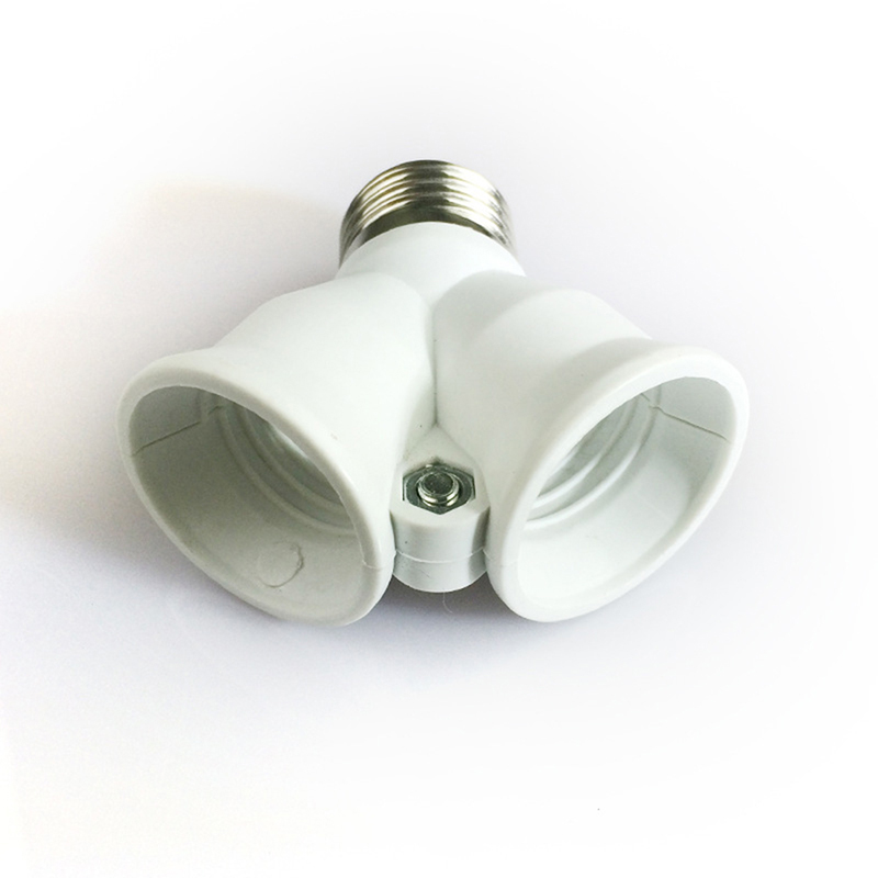Screw E27 LED Base Light Lamp Bulb Socket E27 to 2-E27 Splitter Adapter lamp holder E27 socket bulb holder
