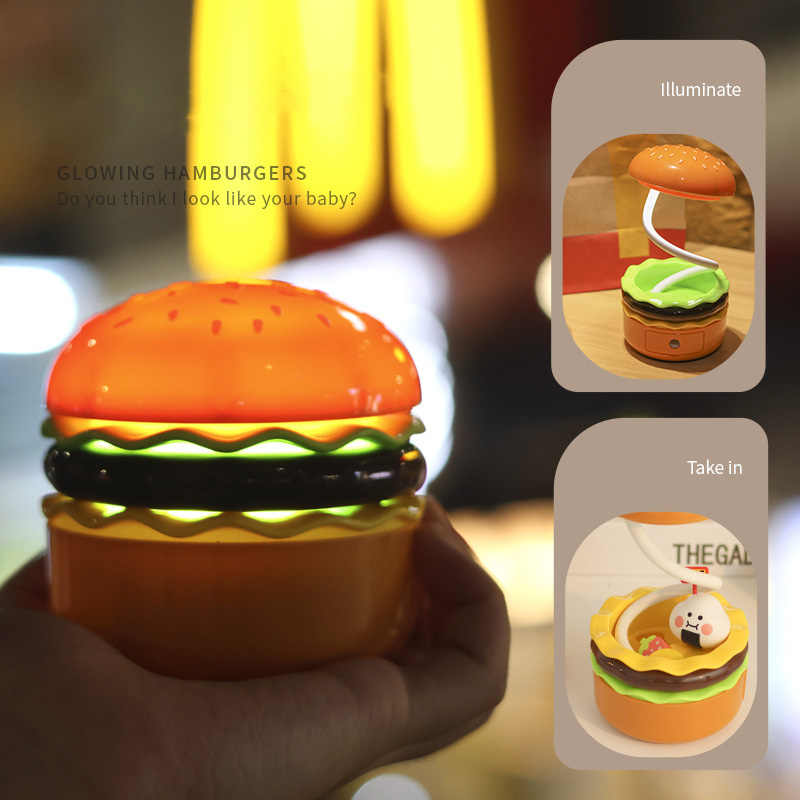 Hamburger Night Light, pencil sharpener, LED Night Light for storing mood table lamps