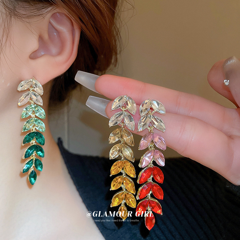 Women crystal rhinestone earrings