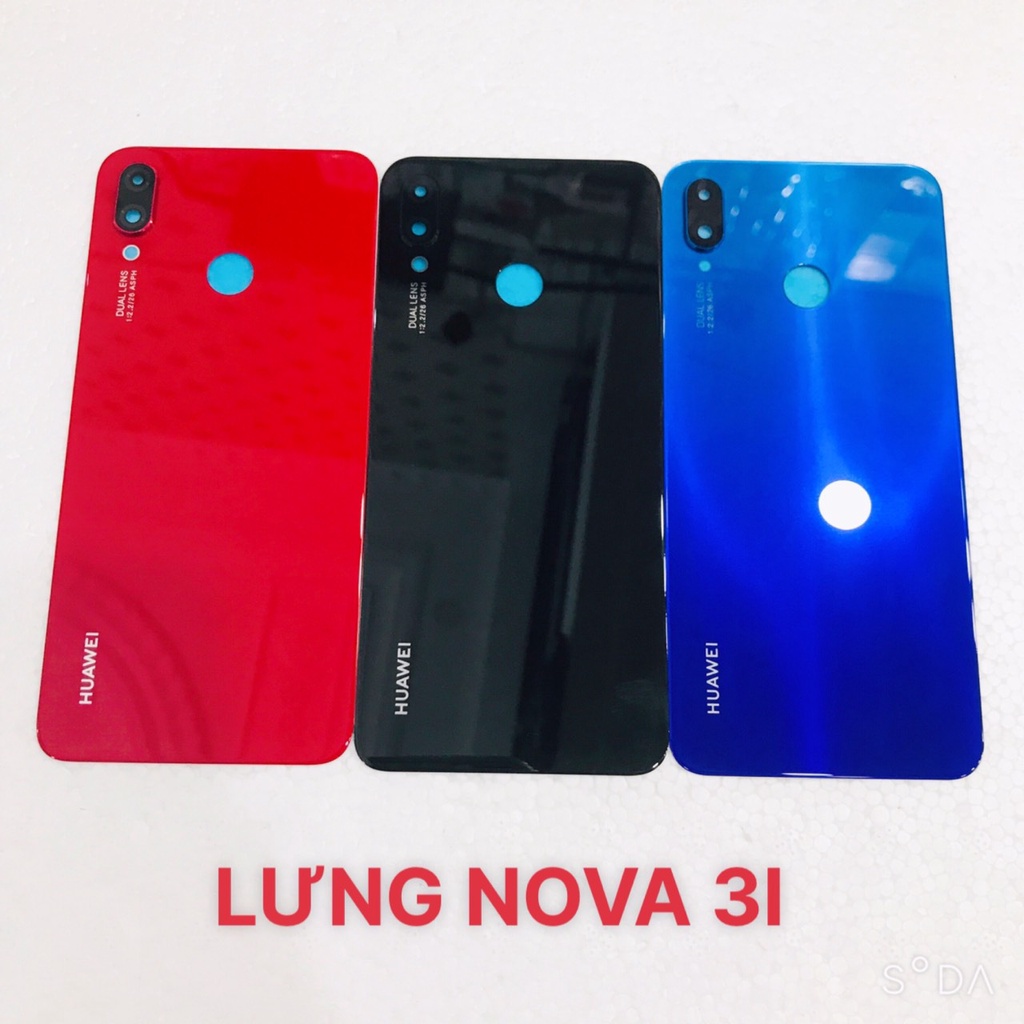 Lưng vỏ huawei nova 3i có lens - nắp lưng nova 3i có mặt kính camera - nắp pin