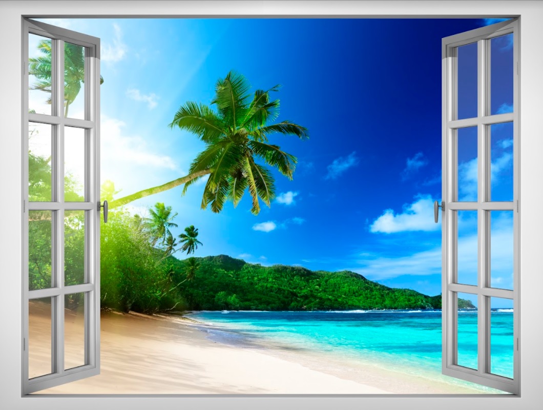 Tranh dán tường cửa sổ 3D VTC VT0001A 160cm x 110cm