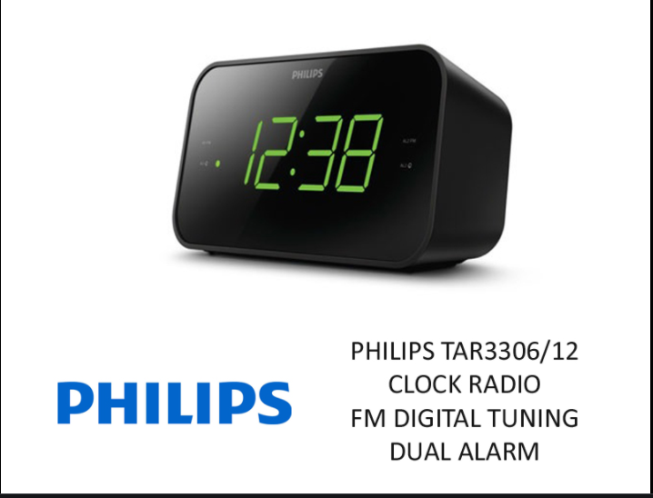 PHILIPS RADIO DESPERTADOR TAR-3306 Series 3000 Dual Alarm