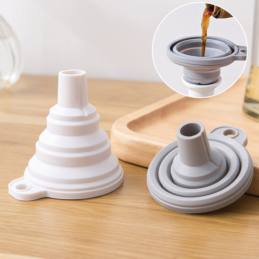 Silicone gấp Phễu dụng cụ nhà bếp phụ kiện nhà bếp Phễu Gập Mini Silicone tiện dụng có thể gập lại Phễu