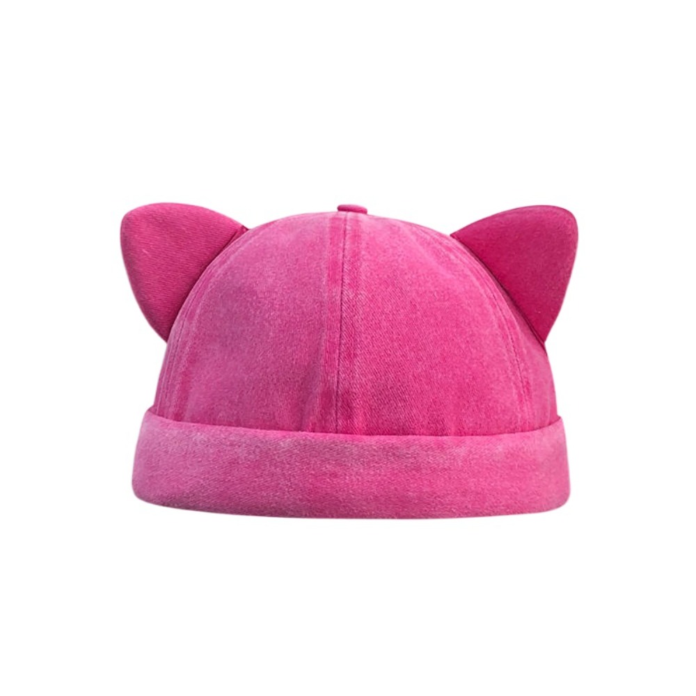 Fashion%20Cute%20Cat%20Ears%20Brimless%20Hat%20Adjustable%20Washed%20Old%20Solid%20Color%20Beanie%20Hat%20Sweet%20Breathable%20Bucket%20Cap%20Travel%20-%20Image%209