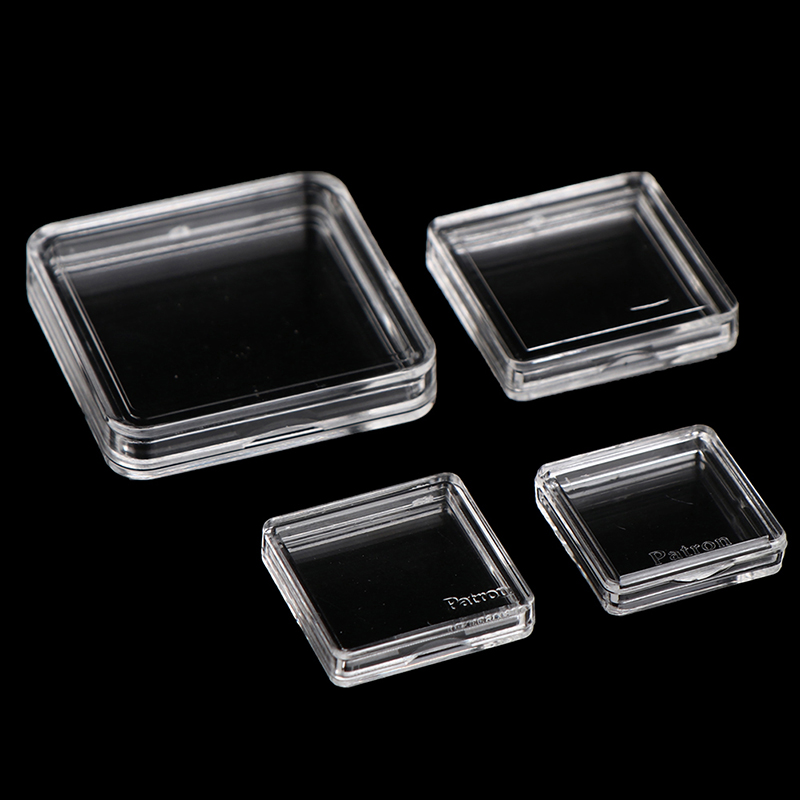 10PCS Square Clear Plastic Protector Containers Case For Token Board Game Holder Boxes Cards Collection. 