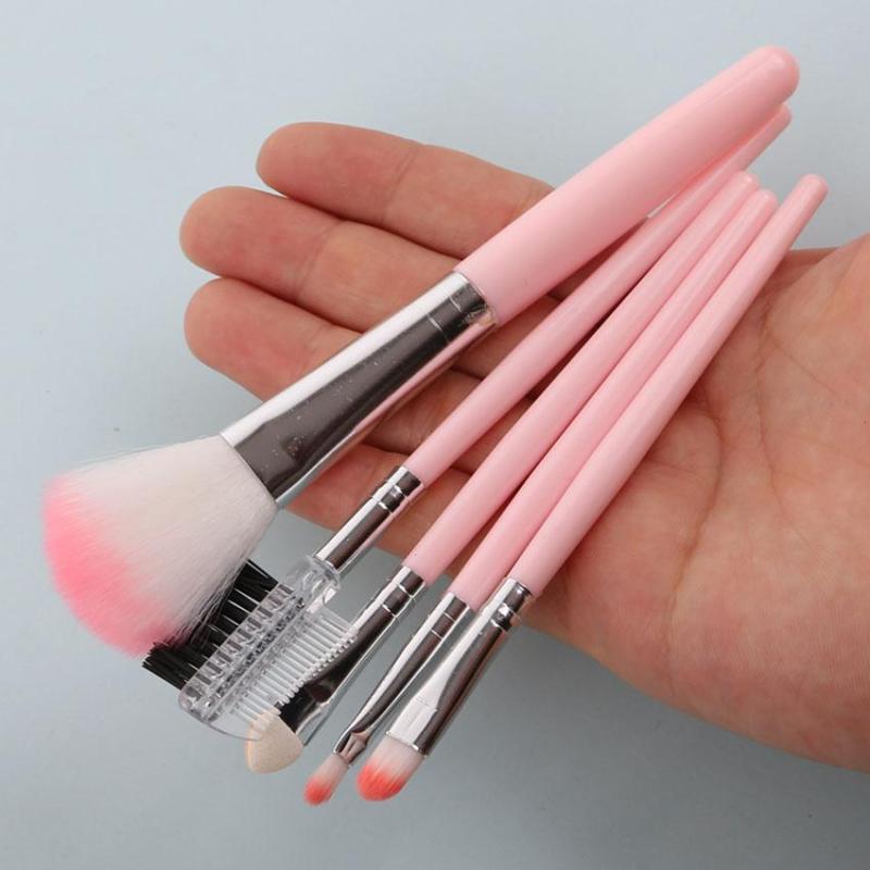 Set 5 cọ trang điểm màu hồng
