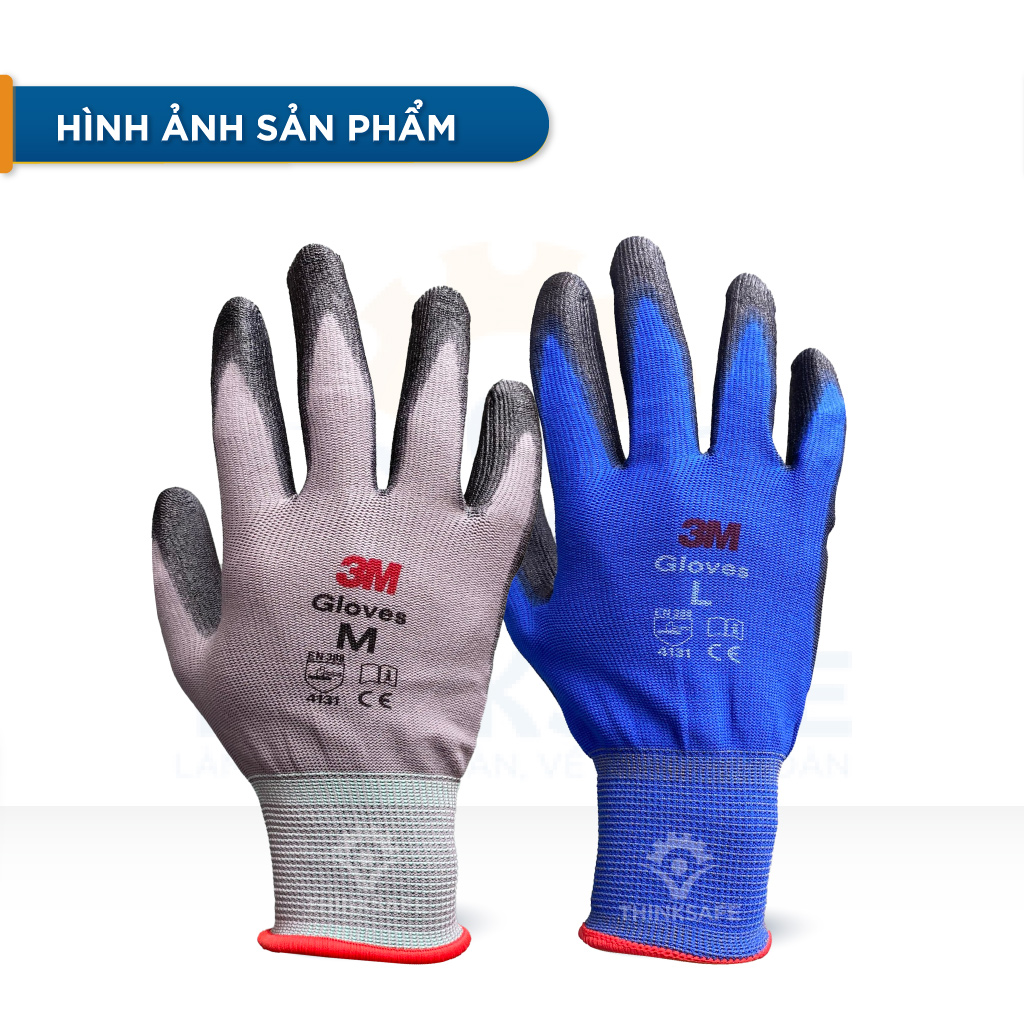 Găng tay chống cắt 3M cấp độ 1, chống trơn trượt, bảo vệ tay dùng cho cơ khí, kỹ thuật Găng tay lao động chính hãng - Thinksafe