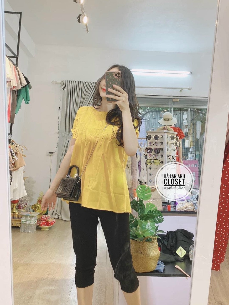 Áo sơ mi bầu công sở đũi xước hàn cho bầu đi làm, đi chơi  xinh