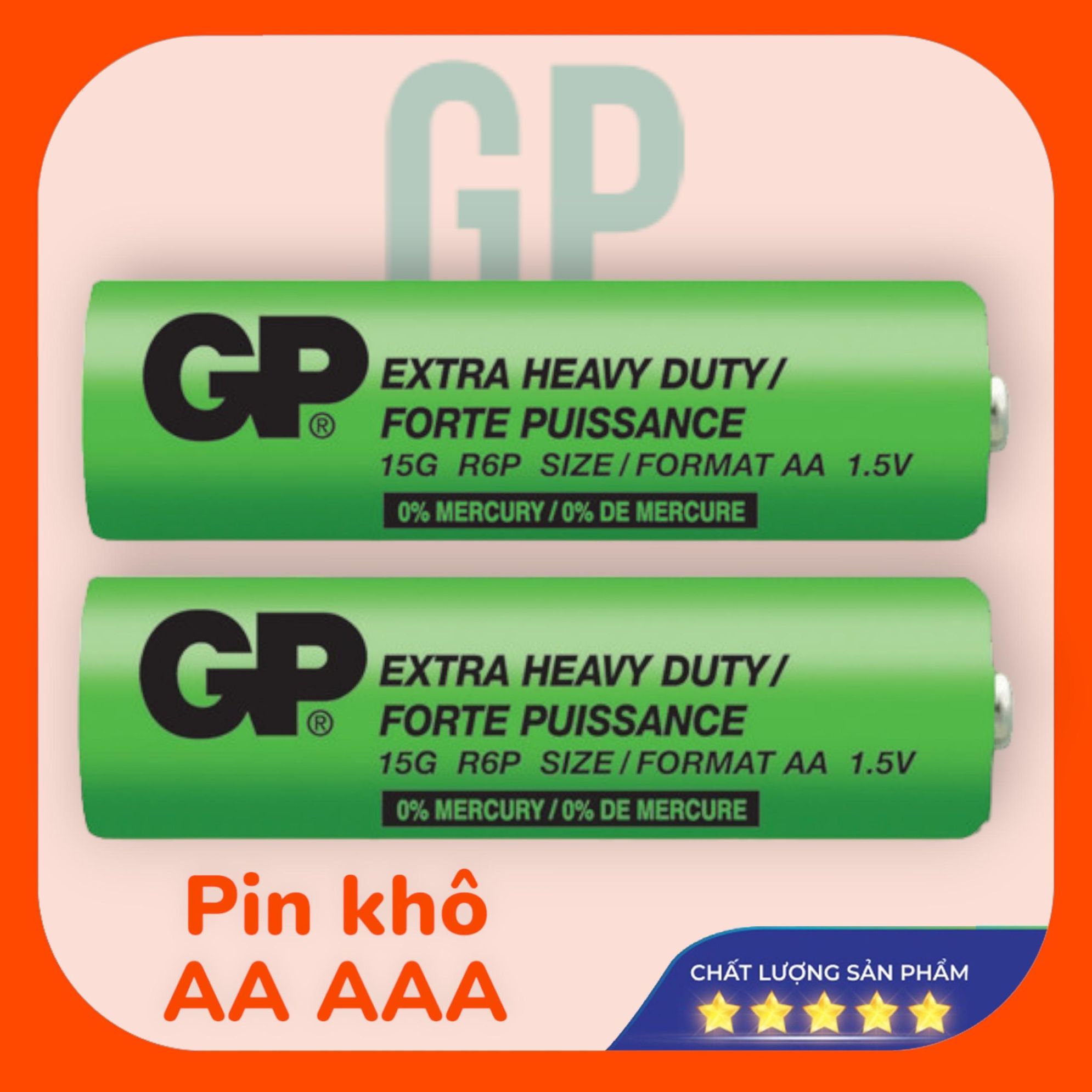 Pin tiểu AA, pin đũa AAA hãng GP 1,5V ( pin khô , không chảy nước) hàng mới 100%