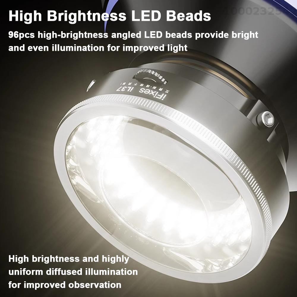 iFixes iL37 Microscope Polarized Optical System LED Illuminating Ring Light 96pcs LED Light Beads Microscope Glareproof Lights Source