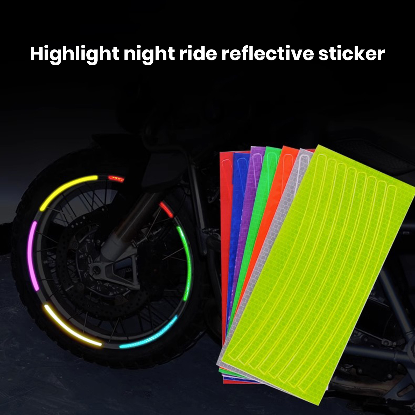 Bike Reflective Sticker Bike Reflective Tape 6pcs High Visibility