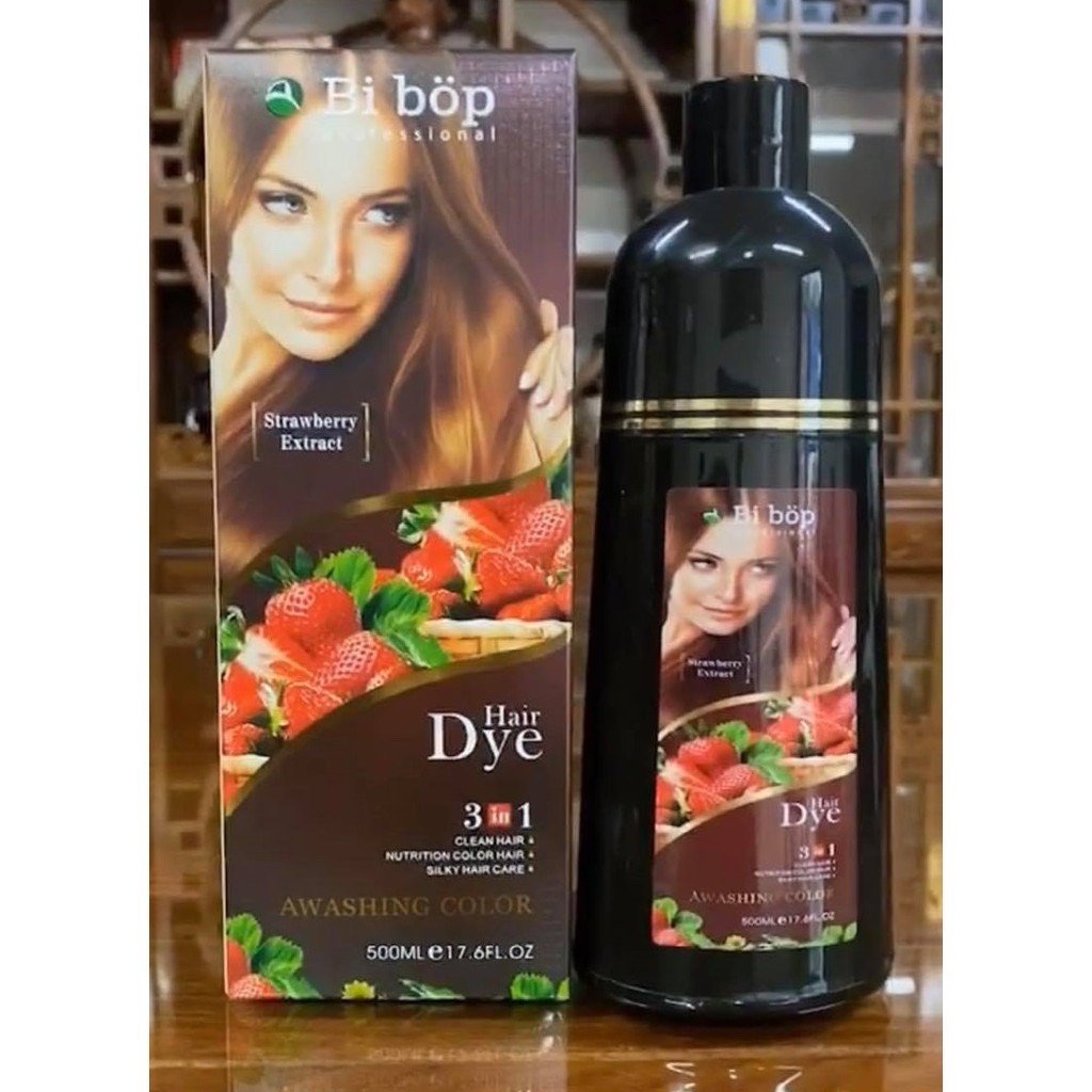 Dầu Gội Đen Tóc Phủ Bạc Bibop 500ml Mẫu Mới 2022