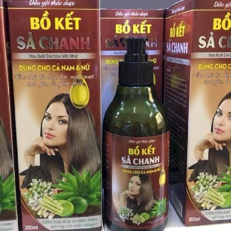 Dầu gội thảo dược bồ kết sả chanh (Chai 300ml)