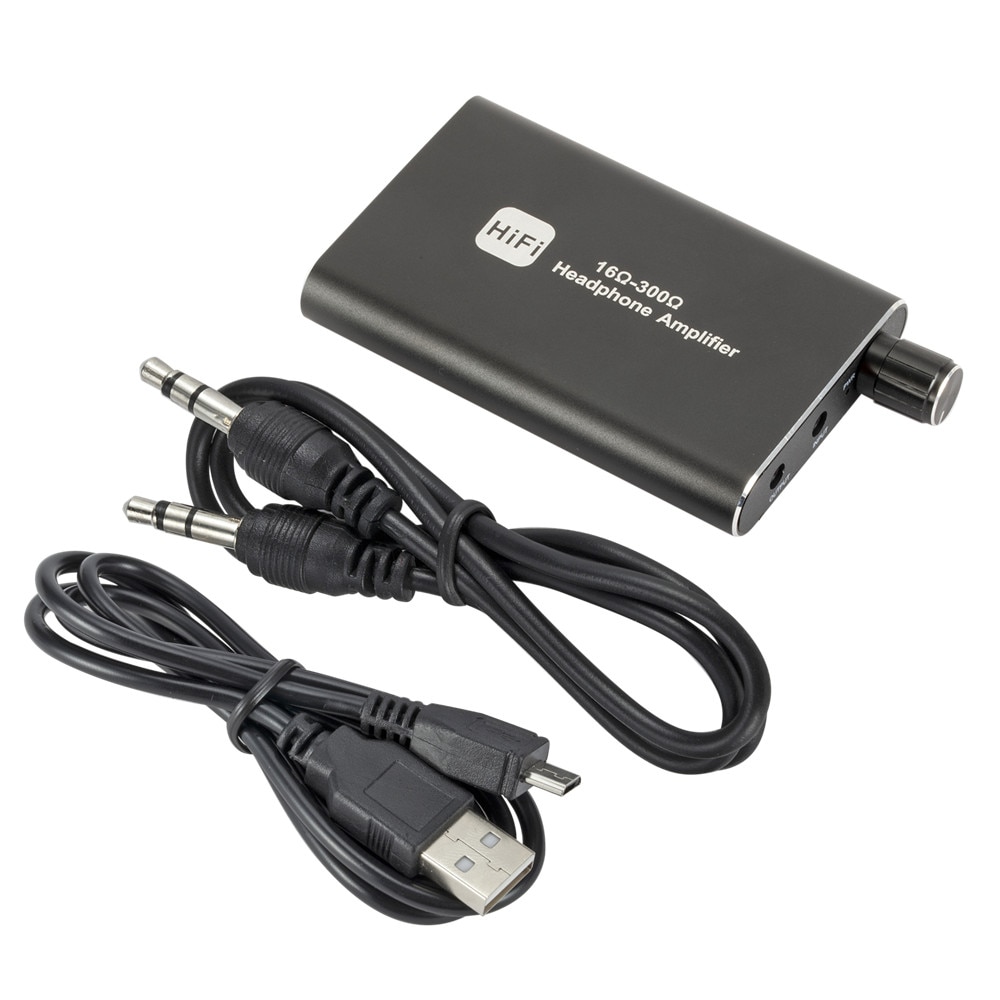 Portable Hifi Headphone Amplifier Headphone Amp 3.5Mm Stereo Audio Out With Switch Powered Dual-Output With 2-Level Boost