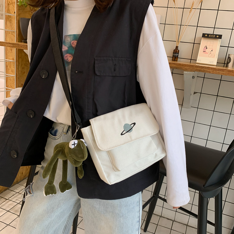 Túi đeo chéo Ulzzang nam nữ vải canvas đi chơi thời trang Hàn Quốc