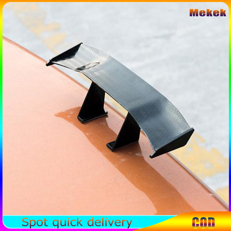 Mekek Car Tiny Tail Wing Black ABS Mini Rear Wing Spoiler Universal Car Refitting Tool