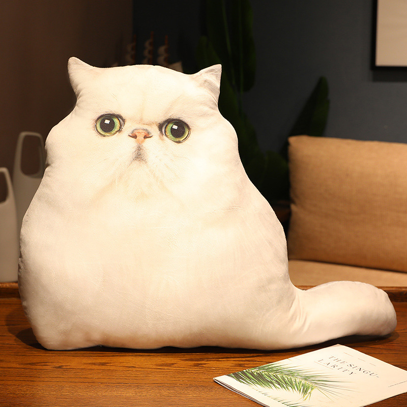 JOJO CASTLE 50cm Real Life Vivid Cat Plush Pillow Simulated Cat