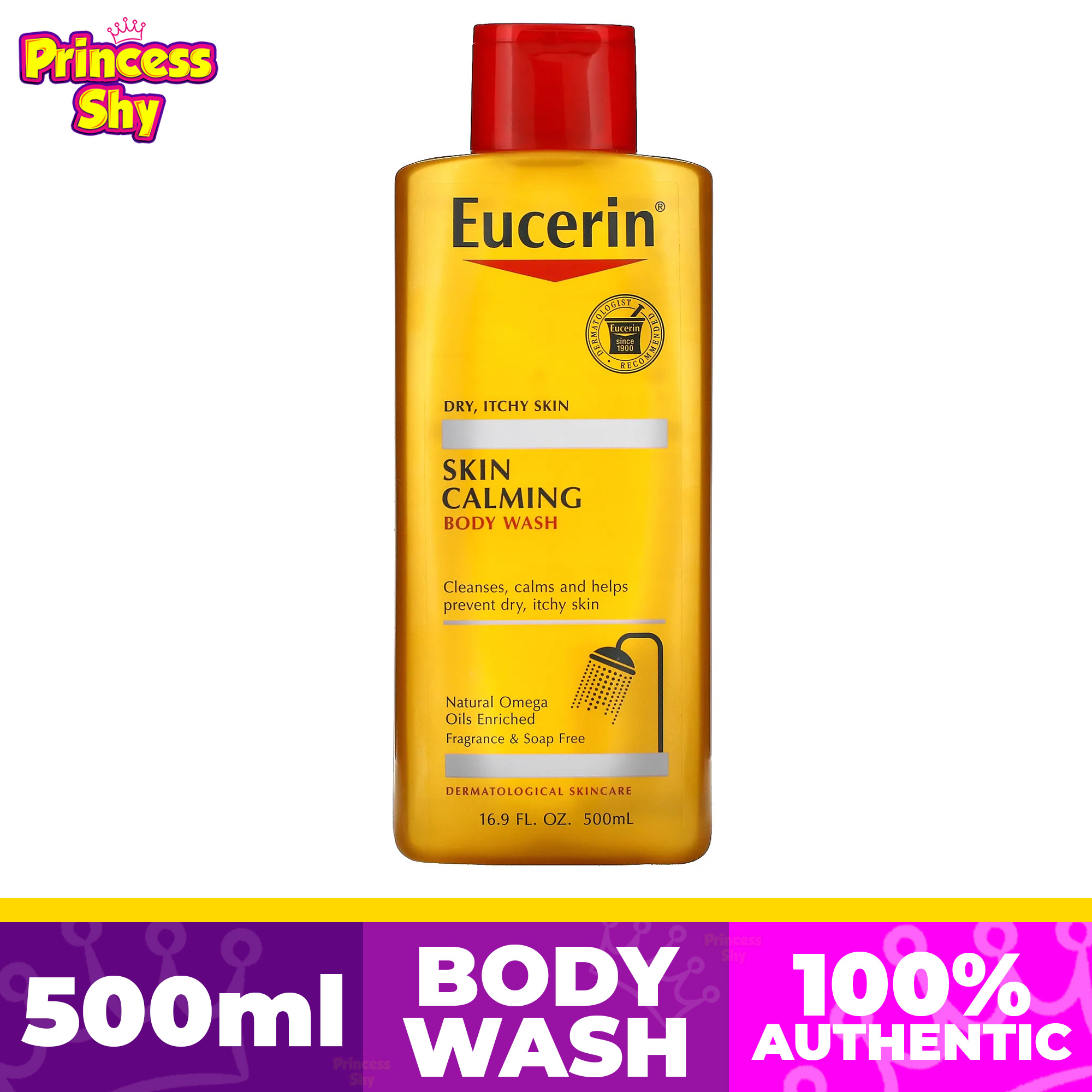 Eucerin Skin Calming Body Wash Fragrance Free Soap Free for Dry Itchy Skin 250ml / 500ml Lazada PH