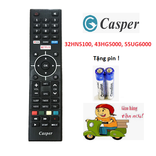 [Hàng xin] Remote điều khiển tivi CASPER