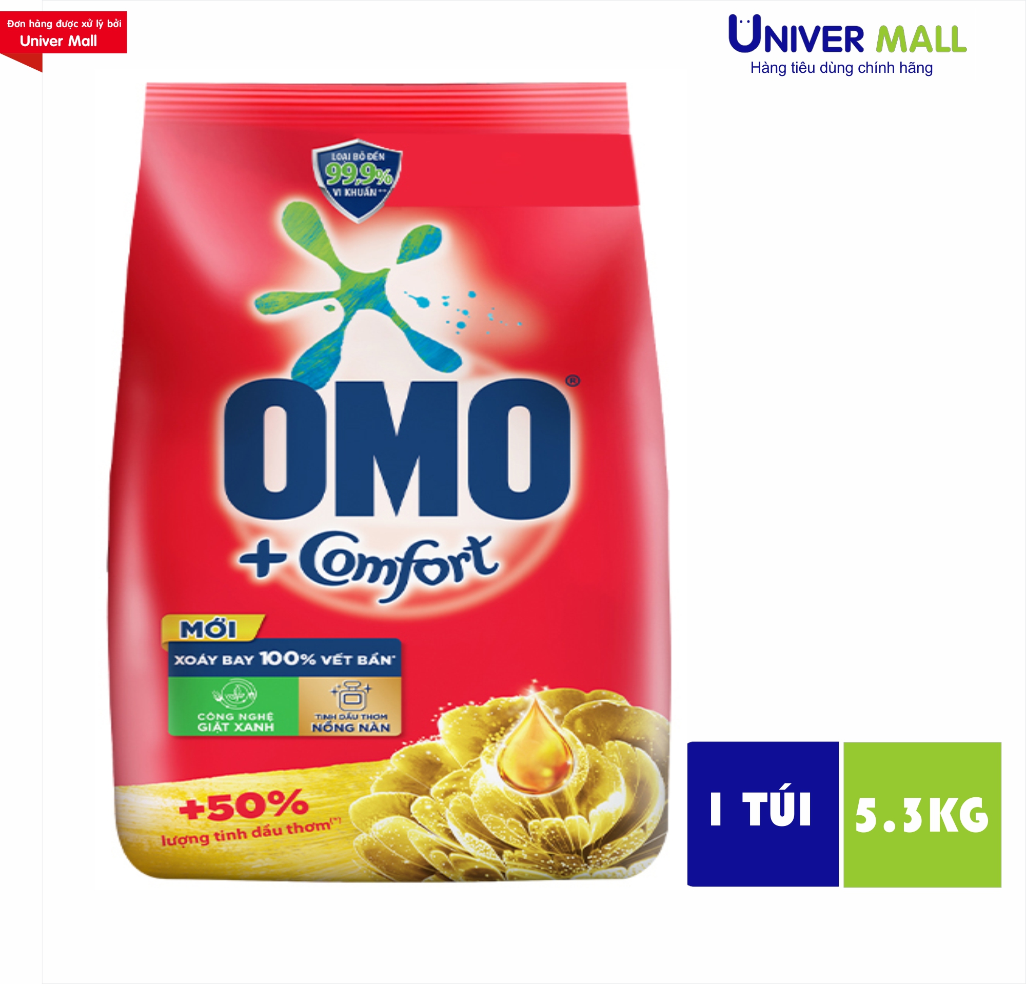 Bột giặt OMO 5.3kg Comfort tinh dầu thơm ngất ngây