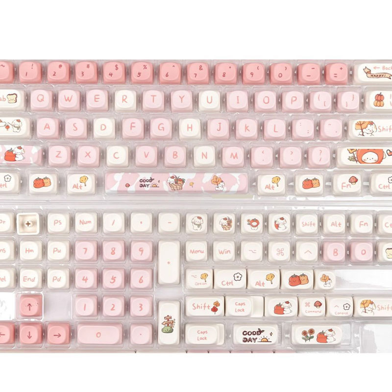 SADA Autumn puppy keycaps MOA height PBT keycaps five-sided sublimation cute customized personalized keycaps