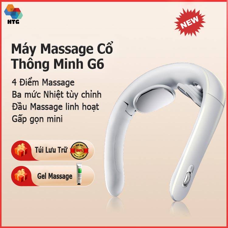 Máy massage cổ Huawei Hilink Jeeback G6 phiên bản nâng cấp massage 3 cấp nhiệt, 4 khu vực massage nhiệt, tối ưu thiết kế siêu nhỏ gọn, có thể kết nối App, sở hữu 4 chế độ massage với 10 cường độ mạnh mẽ, chính hãng thumbnail
