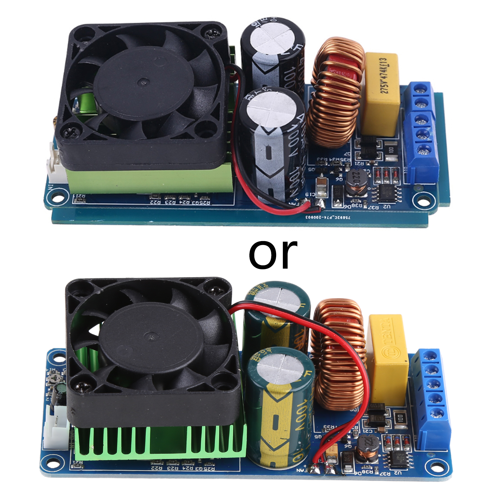 Irs2092s 500w mono channel digital amplifier class d stage hifi power amp board with fan