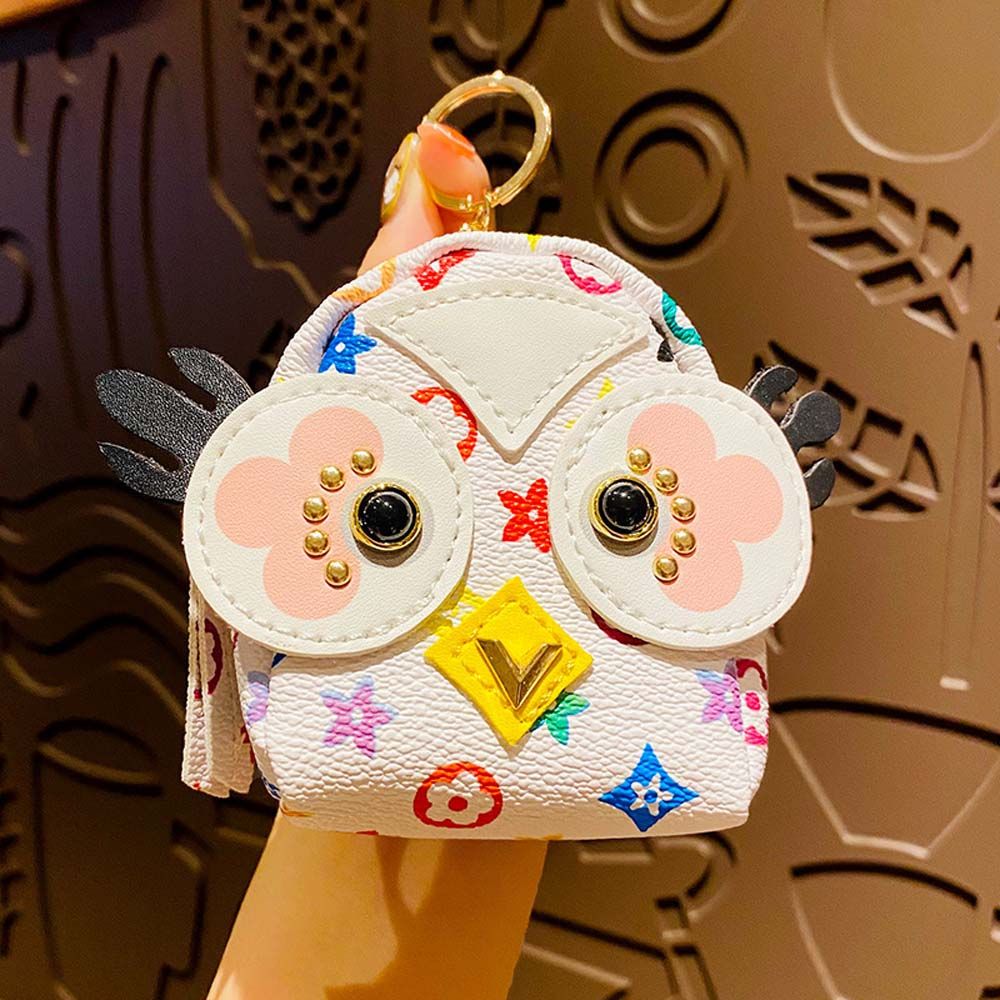 SNSDOJ Portable Cute Kids Animal Printed Pattern Mini Key Bag Owl