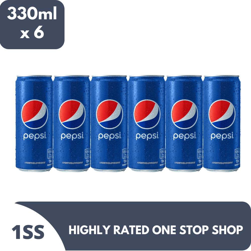 Pepsi Cola Regular Softdrinks 330ml x 6 | Lazada PH