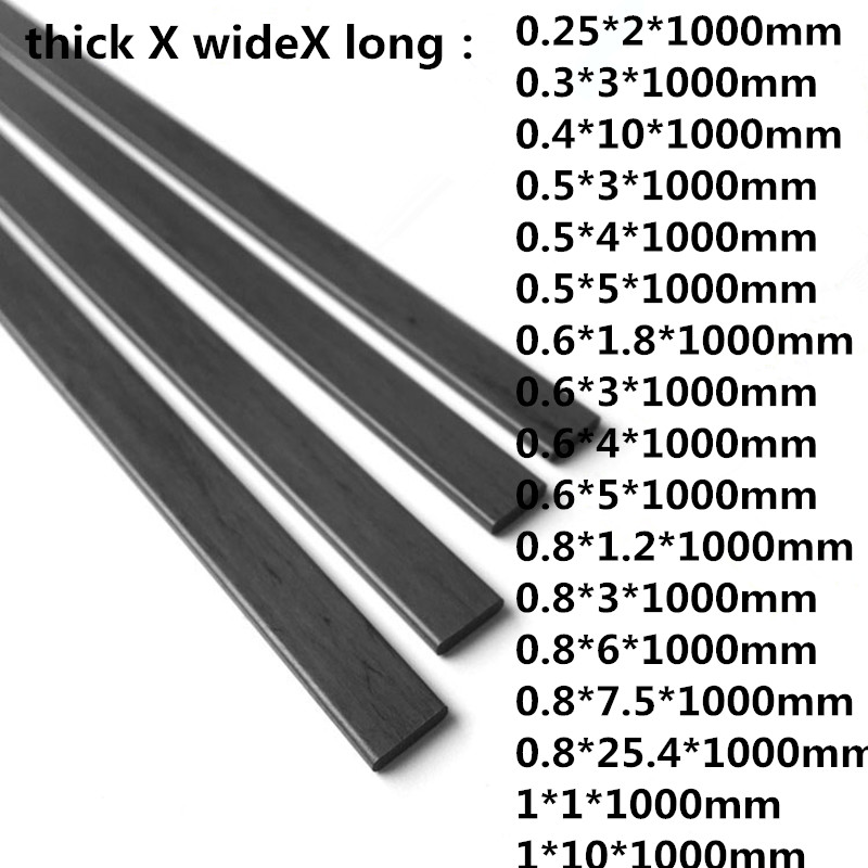 10 tấm sợi carbon tấm carbon dày 0.25mm - 1.0mm tấm sợi Carbondải carbontấm sợi carbon