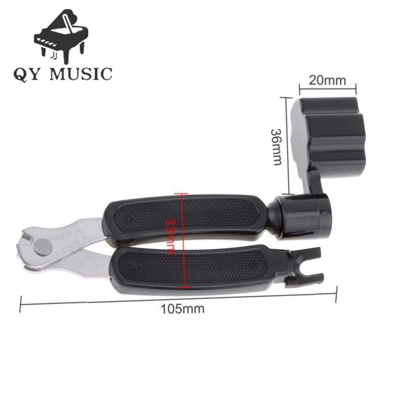 3 in 1 Multifunction Guitar Accessories Guitar Peg String Winder + String Pin Puller + String Cutter