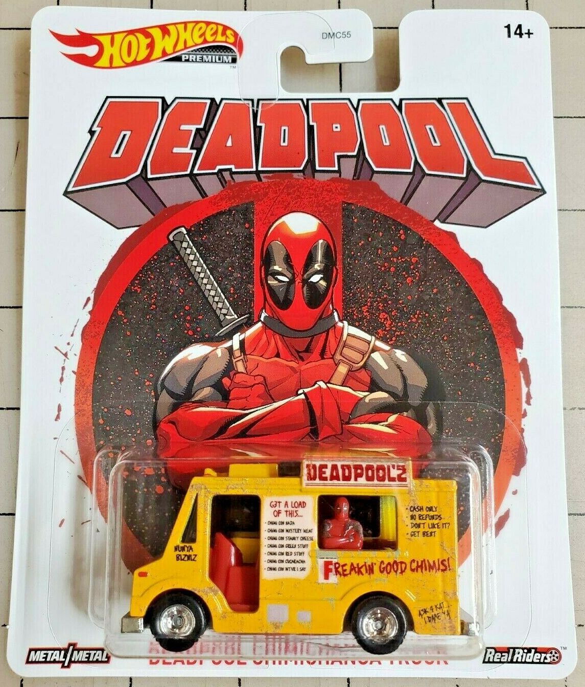 Xe mô hình hot wheels 2021 pop culture deadpool chimichanga truck 1:64
