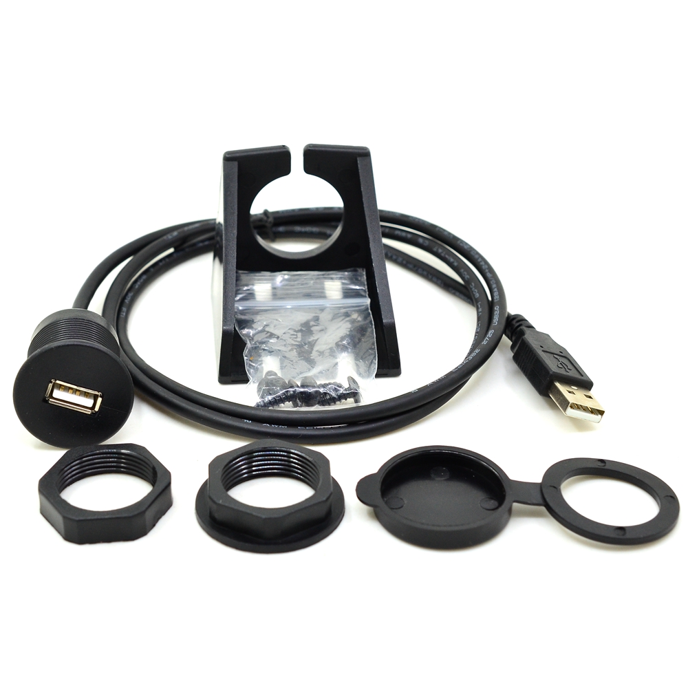 Usb Dash Socket 【VogueVenture】USB 2.0 Flush Mount Cable - Dashboard Panel Dash Mount 1 ...