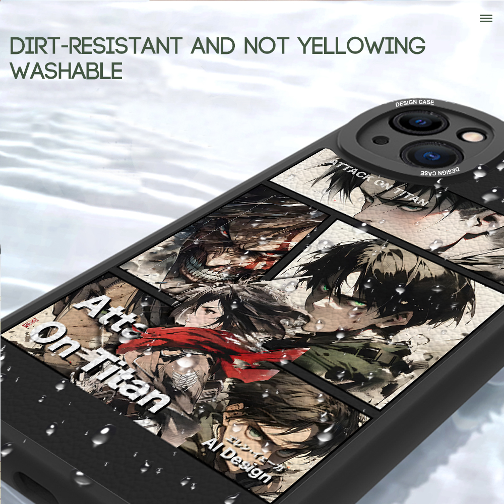 BILI for Samsung A35 5G Cover Attack on Titan Lens Protection Soft PU Leather Phone Cases. 