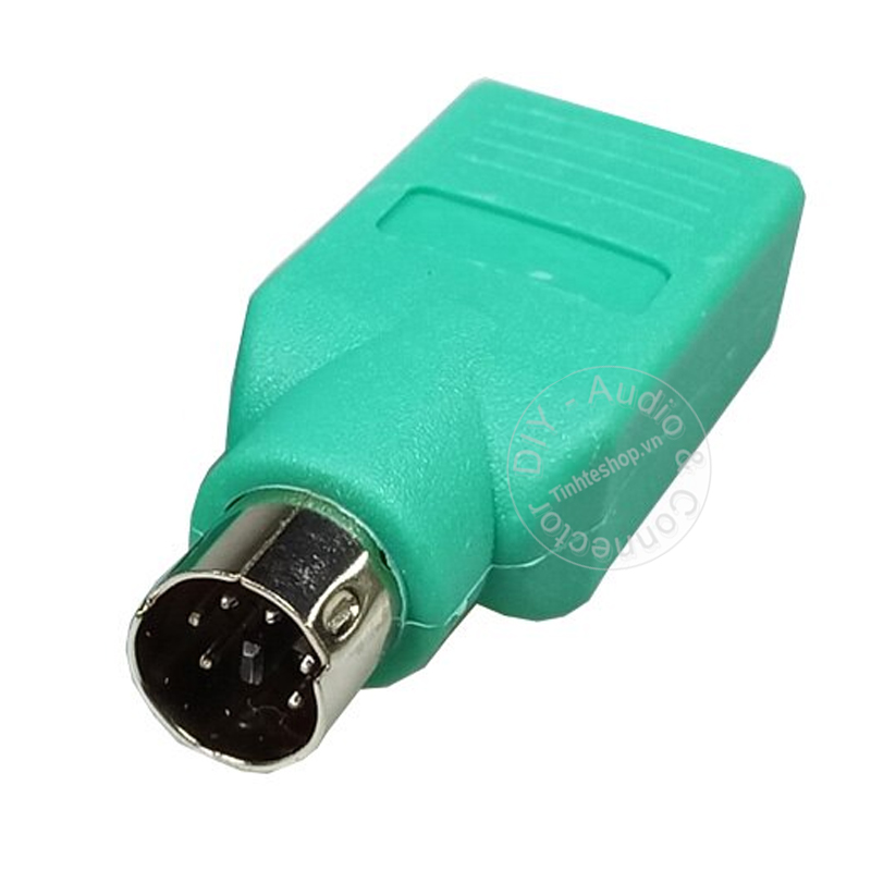 PS2 to USB - Đầu cắm cổng tròn PS2 ra USB dùng chuột USB trên PC cổng PS2 1 chiếc