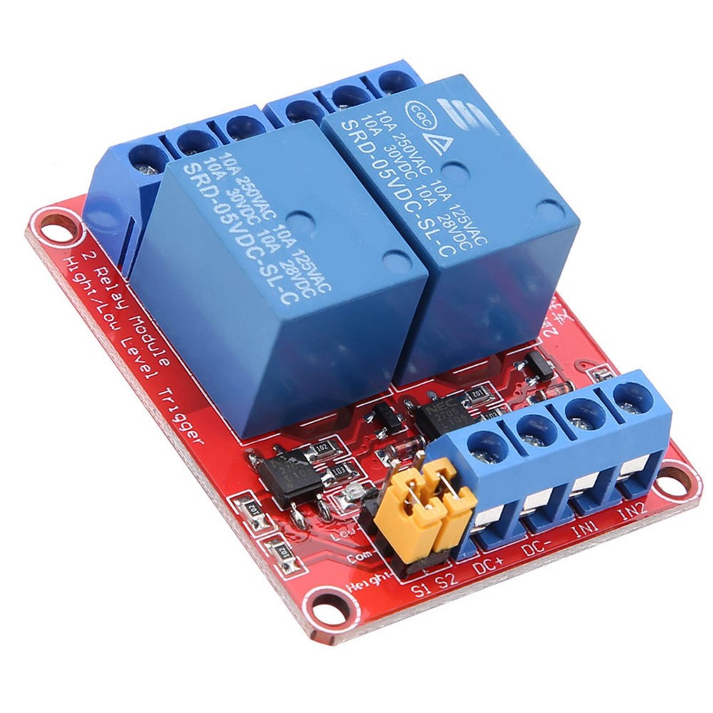 Durable 2 Channel 2 Channel Relay Module 5V/12V/24V High and Low Level Trigger High and Low Level Trigger Relay Module Arduino Projects. 