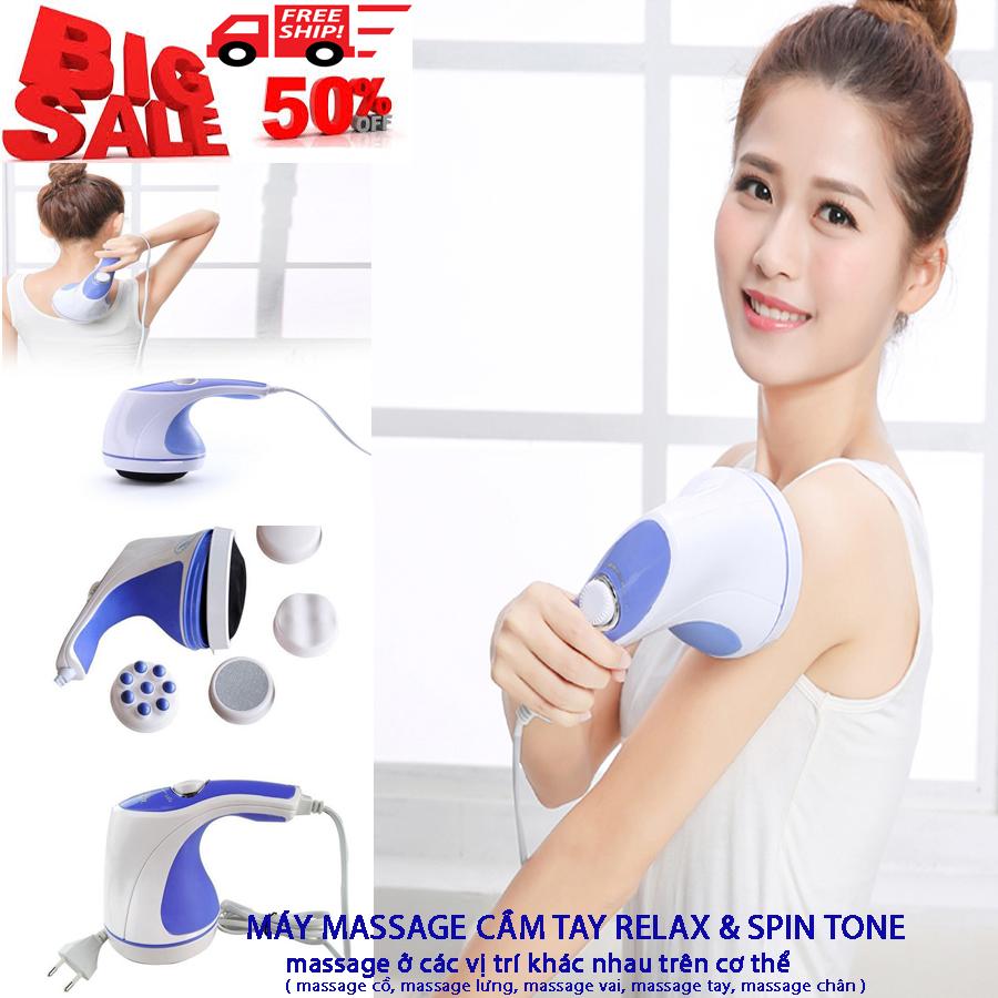 Máy massage toàn thân Relax matxa bụng, lưng, cổ, tay, chân, vai - Đánh tan mỡ bụng Relax Tone 5 đầu giảm đau mỏi hiệu quả nhat