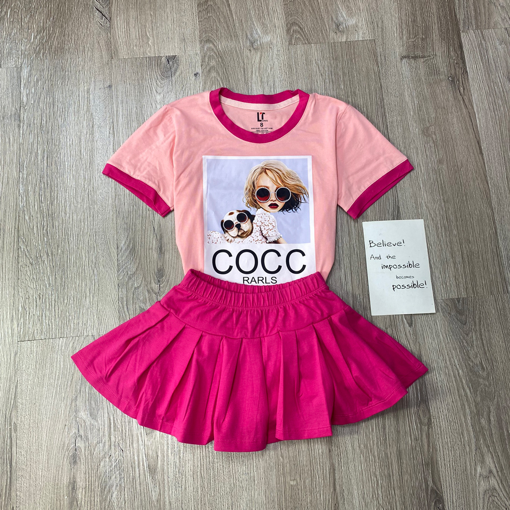 Bộ quần áo bé gái, set váy áo bé gái size đại từ 2 tuổi đến 12 tuổi - Bộ Cộc COCO
